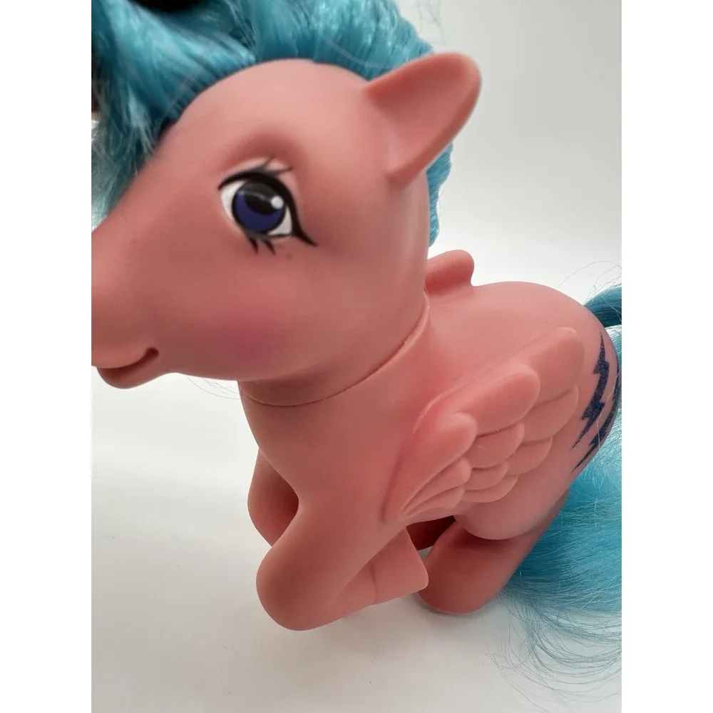 Vintage G1 My Little Pony Firefly Pegasus 1983 Hasbro Hong Kong Pink Blue